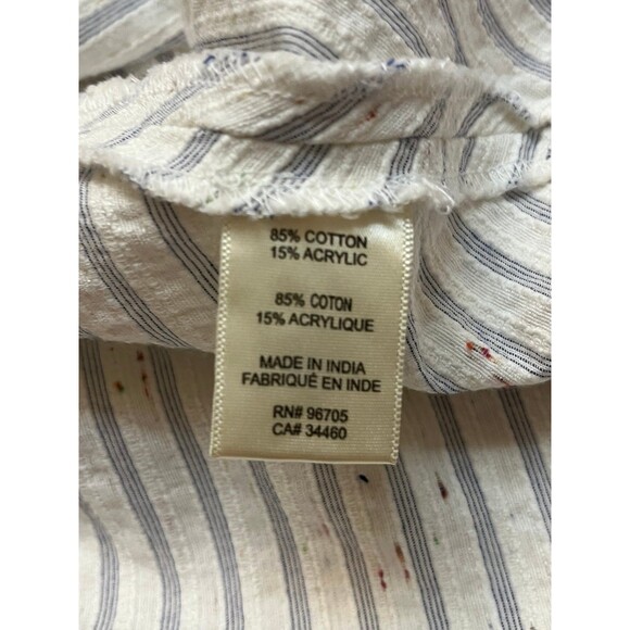 NWOT Rebecca Taylor Sleeveless Stripe Ruffle Dress In Blue Combo - Picture 7 of 8